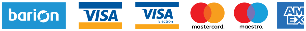 Barion, VISA, VISA Electron, Mastercard, Maestro és American Express elfogadóhely